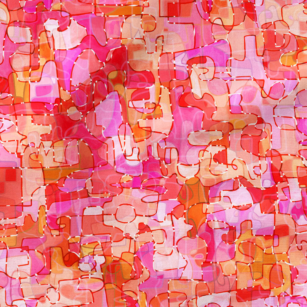 Paint (Pink) | Abstract Fabric Design | Rachel Parker